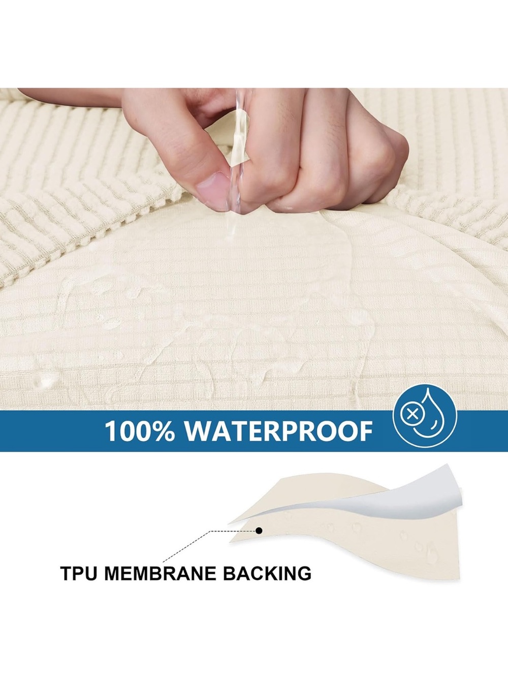 Waterproof Couch Cushion Covers for Pets, Non Slip Sofa Seat Cover. 621/bb8-1:v - Picture 3 of 8
